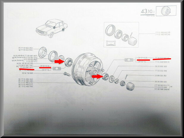 Wiellager set achter (25x52x16,25mm & 20x47x15,25mm)